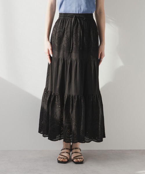 rectangle（レクタングル）の「コットンレース刺繍スカート（スカート・レディース・ホワイト/ブラック・FREE）」の13枚目の写真