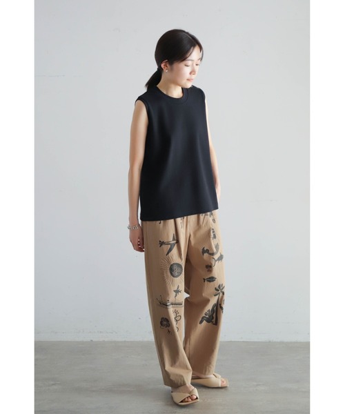 Blanc Bleu Minuit（ブランブルーミニュイ）の「コットンフライス　肩釦タンクトップ（Tシャツ/カットソー・レディース・ホワイト/ブラック・FREE）」の10枚目の写真