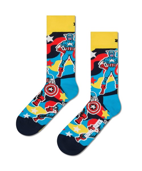 Happy Socks（ハッピーソックス）の「★HAPPY SOCKS × Marvel★Limited Avengers SOCKS（ソックス/靴下・メンズ・ブラック/レッド/イエロー/ブラック系その他/ブルー/グリーン・MEDIUM/SMALL）」の5枚目の写真