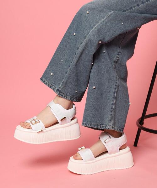 cs T&P(シーエスティーアンドピー)の「厚底ベルトサンダル(サンダル・レディース・ホワイト/ベージュ/ブラック・S/M/L/LL)」の21枚目の写真