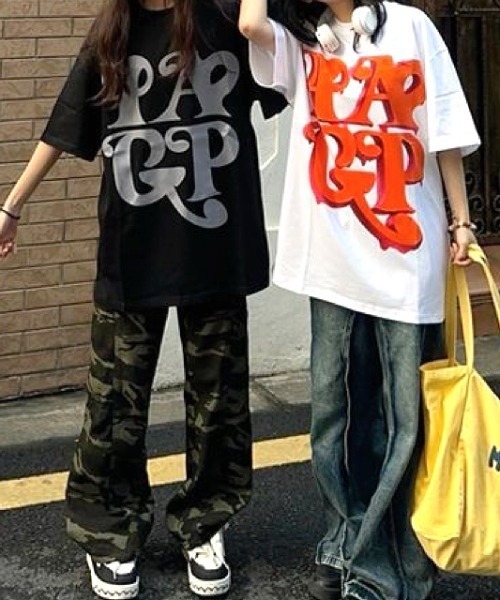 SHEENA(シーナ)の「BIGロゴプリントオーバーサイズTシャツ(Tシャツ/カットソー・レディース・ホワイト/ブラック・M)」の14枚目の写真