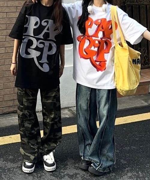 SHEENA(シーナ)の「BIGロゴプリントオーバーサイズTシャツ(Tシャツ/カットソー・レディース・ホワイト/ブラック・M)」の15枚目の写真