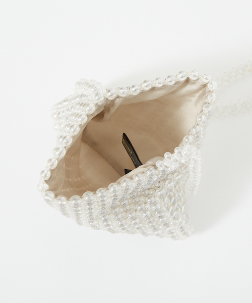 The Bagmati（ザバグマティ）の「【The Bagmati/ザ バグマティ】ビーズスモールポーチショルダーバッグ（ショルダーバッグ・レディース・シルバー/ブラック・フリー）」の9枚目の写真