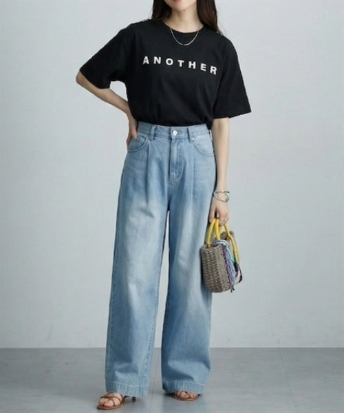 nissen(ニッセン)の「袖ロールアップ半袖Tシャツ(Tシャツ/カットソー・レディース・オフホワイト/ブラック/ブルー/チャコール/ブラック系1/グレー系1/オリーブ/ホワイト系1・L/M)」の17枚目の写真