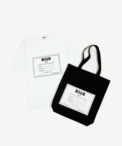 MSGM（エムエスジーエム）の「【New】MSGM Name Tag グラフィックTシャツ【Japan Exclusive】（Tシャツ/カットソー・メンズ・ホワイト・XS/S/M/XL/L）」の4枚目の写真