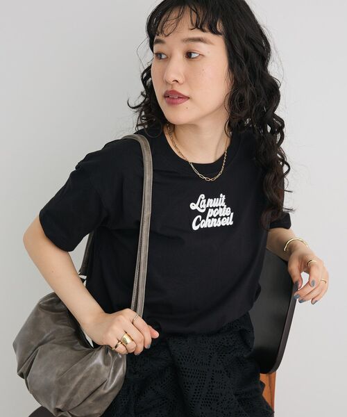 CRAFT STANDARD BOUTIQUE(クラフトスタンダードブティック)の「ロゴ刺繍TEE(Tシャツ/カットソー・レディース・ブラウン/アイボリー/ブラック・FREE)」の15枚目の写真
