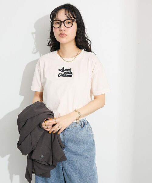 CRAFT STANDARD BOUTIQUE(クラフトスタンダードブティック)の「ロゴ刺繍TEE(Tシャツ/カットソー・レディース・ブラウン/アイボリー/ブラック・FREE)」の17枚目の写真