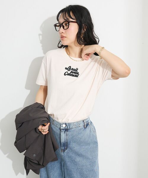 CRAFT STANDARD BOUTIQUE(クラフトスタンダードブティック)の「ロゴ刺繍TEE(Tシャツ/カットソー・レディース・ブラウン/アイボリー/ブラック・FREE)」の18枚目の写真