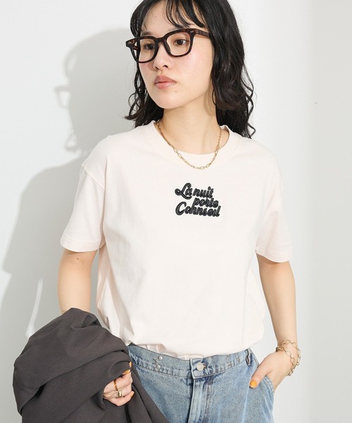 CRAFT STANDARD BOUTIQUE(クラフトスタンダードブティック)の「ロゴ刺繍TEE(Tシャツ/カットソー・レディース・ブラウン/アイボリー/ブラック・FREE)」の2枚目の写真