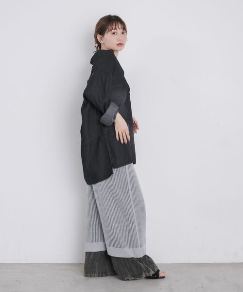 kivi(キヴィ)の「Denim pullover(シャツ/ブラウス・レディース・ブラック/ブルー・FREE)」の12枚目の写真