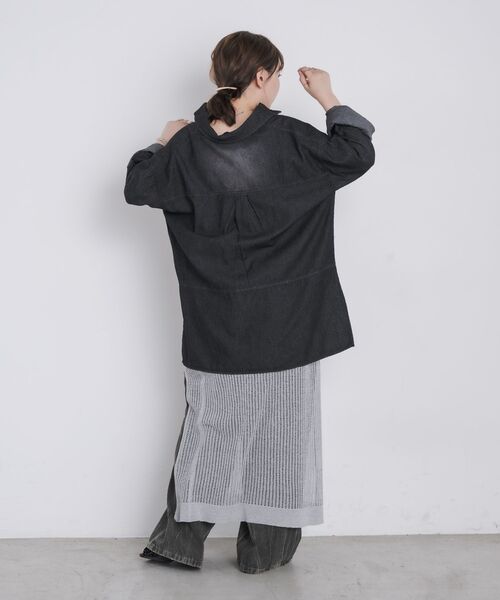 kivi(キヴィ)の「Denim pullover(シャツ/ブラウス・レディース・ブラック/ブルー・FREE)」の11枚目の写真