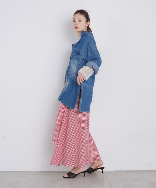 kivi(キヴィ)の「Denim pullover(シャツ/ブラウス・レディース・ブラック/ブルー・FREE)」の5枚目の写真
