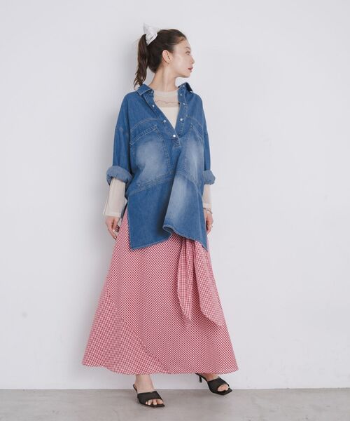 kivi(キヴィ)の「Denim pullover(シャツ/ブラウス・レディース・ブラック/ブルー・FREE)」の3枚目の写真