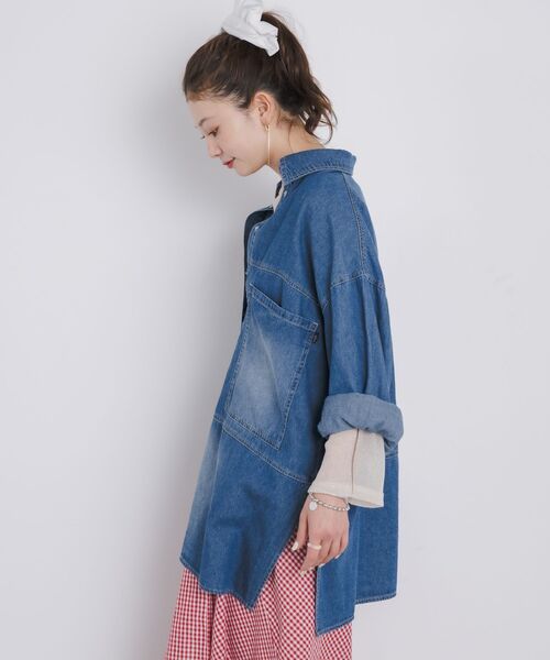kivi(キヴィ)の「Denim pullover(シャツ/ブラウス・レディース・ブラック/ブルー・FREE)」の15枚目の写真