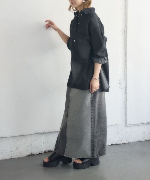 kivi(キヴィ)の「Denim pullover(シャツ/ブラウス・レディース・ブラック/ブルー・FREE)」の18枚目の写真