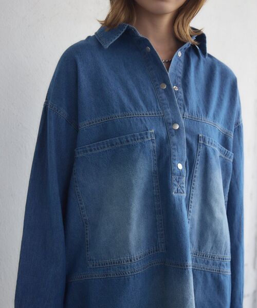 kivi(キヴィ)の「Denim pullover(シャツ/ブラウス・レディース・ブラック/ブルー・FREE)」の21枚目の写真