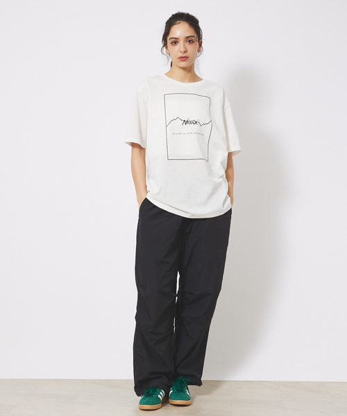 NANGA（ナンガ）の「【NANGA/ナンガ】DRY MIX FRAME LOGO T/ドライミックス/フレームロゴTシャツ（Tシャツ/カットソー・メンズ・ブラック/ホワイト/ブルー系その他・M/L/XL）」の16枚目の写真