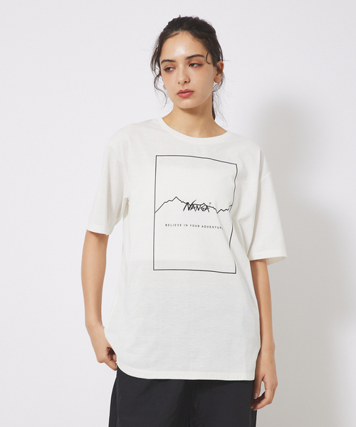 NANGA（ナンガ）の「【NANGA/ナンガ】DRY MIX FRAME LOGO T/ドライミックス/フレームロゴTシャツ（Tシャツ/カットソー・メンズ・ブラック/ホワイト/ブルー系その他・M/L/XL）」の17枚目の写真