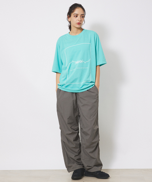 NANGA（ナンガ）の「【NANGA/ナンガ】DRY MIX FRAME LOGO T/ドライミックス/フレームロゴTシャツ（Tシャツ/カットソー・メンズ・ブラック/ホワイト/ブルー系その他・M/L/XL）」の11枚目の写真