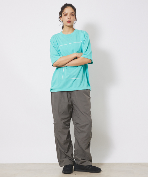 NANGA（ナンガ）の「【NANGA/ナンガ】DRY MIX FRAME LOGO T/ドライミックス/フレームロゴTシャツ（Tシャツ/カットソー・メンズ・ブラック/ホワイト/ブルー系その他・M/L/XL）」の12枚目の写真