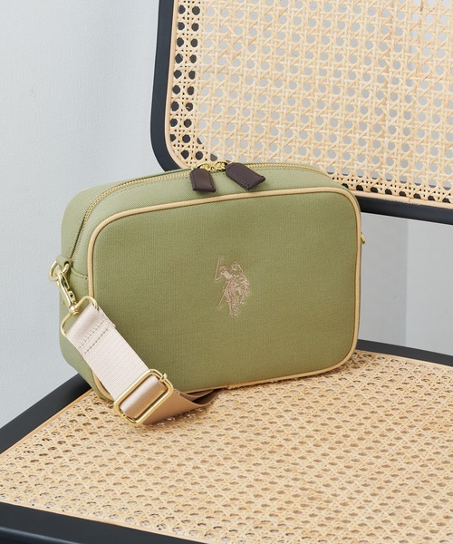 U.S. POLO ASSN.(ユーエスポロアッスン)の「【U.S. POLO ASSN.】コットンショルダーバッグ USPA2555(ショルダーバッグ・レディース・ブラック/サックスブルー/カーキ/オフホワイト/ホワイト系その他2/インディゴブルー・FREE)」の4枚目の写真