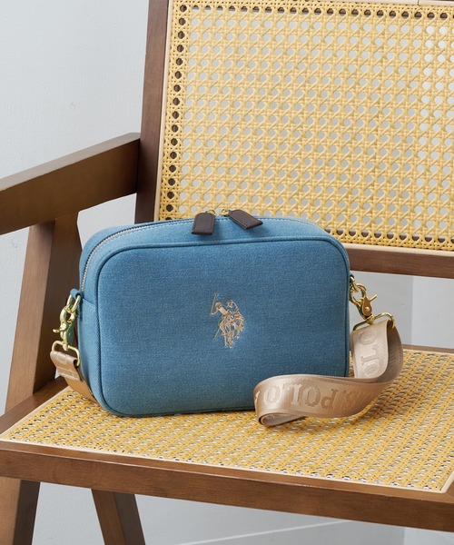 U.S. POLO ASSN.(ユーエスポロアッスン)の「【U.S. POLO ASSN.】コットンショルダーバッグ USPA2555(ショルダーバッグ・レディース・ブラック/サックスブルー/カーキ/オフホワイト/ホワイト系その他2/インディゴブルー・FREE)」の5枚目の写真