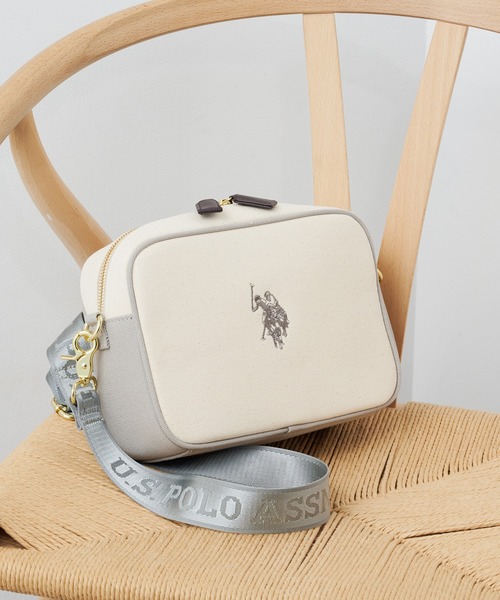 U.S. POLO ASSN.(ユーエスポロアッスン)の「【U.S. POLO ASSN.】コットンショルダーバッグ USPA2555(ショルダーバッグ・レディース・ブラック/サックスブルー/カーキ/オフホワイト/ホワイト系その他2/インディゴブルー・FREE)」の3枚目の写真