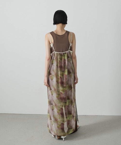 AIC.（エーアイシー）の「ぼかし模様チュールスリットワンピース（ワンピース・レディース・ライトグリーン/ブルー・FREE）」の11枚目の写真