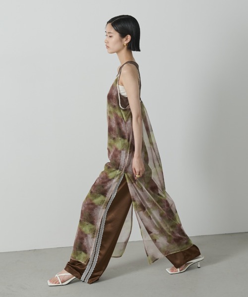 AIC.（エーアイシー）の「ぼかし模様チュールスリットワンピース（ワンピース・レディース・ライトグリーン/ブルー・FREE）」の8枚目の写真