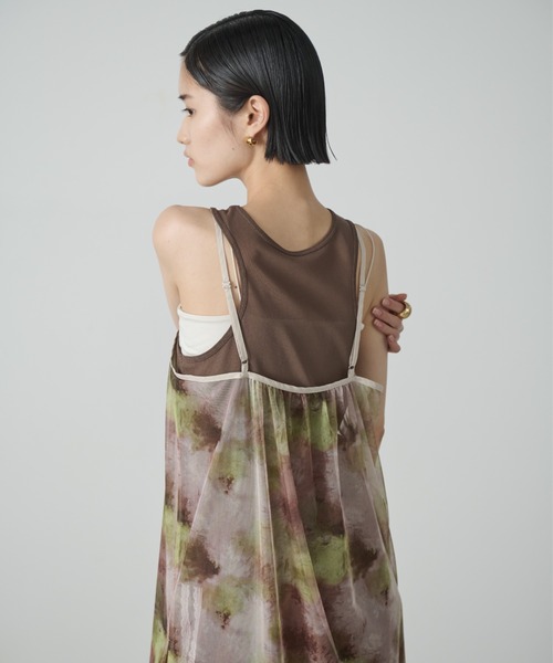 AIC.（エーアイシー）の「ぼかし模様チュールスリットワンピース（ワンピース・レディース・ライトグリーン/ブルー・FREE）」の17枚目の写真