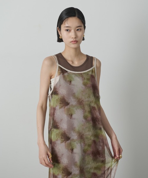 AIC.（エーアイシー）の「ぼかし模様チュールスリットワンピース（ワンピース・レディース・ライトグリーン/ブルー・FREE）」の12枚目の写真