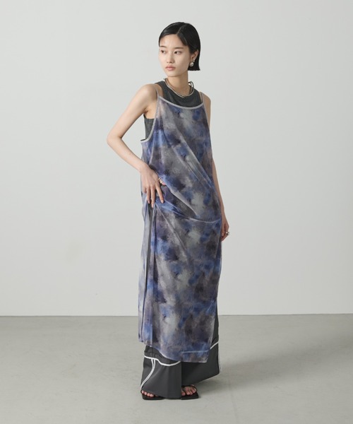 AIC.（エーアイシー）の「ぼかし模様チュールスリットワンピース（ワンピース・レディース・ライトグリーン/ブルー・FREE）」の22枚目の写真