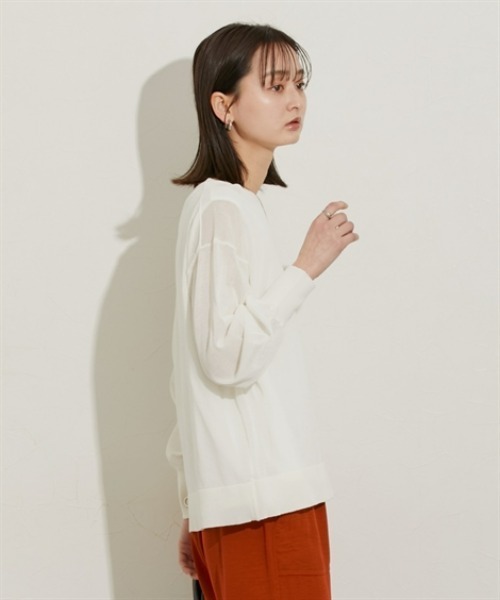 nissen(ニッセン)の「2点セット(シアーニット+タンクトップ)(ニット/セーター・レディース・オフホワイト/サックスブルー/ブラック・M/L/LL)」の16枚目の写真