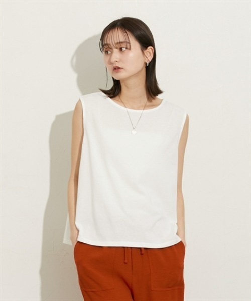 nissen(ニッセン)の「2点セット(シアーニット+タンクトップ)(ニット/セーター・レディース・オフホワイト/サックスブルー/ブラック・M/L/LL)」の18枚目の写真