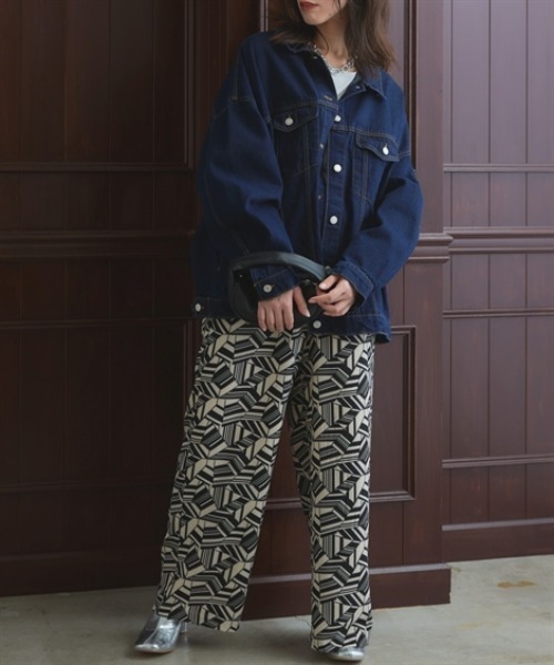 Soiunique（スワユニーク）の「綿１００％オーバーサイズデニムジャケット ［Soiunique］（デニムジャケット・レディース・ブラック/ブルー/インディゴブルー・M）」の13枚目の写真