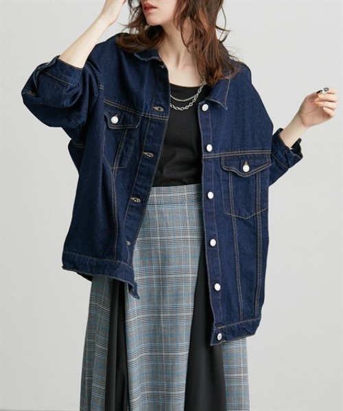 Soiunique（スワユニーク）の「綿１００％オーバーサイズデニムジャケット ［Soiunique］（デニムジャケット・レディース・ブラック/ブルー/インディゴブルー・M）」の19枚目の写真