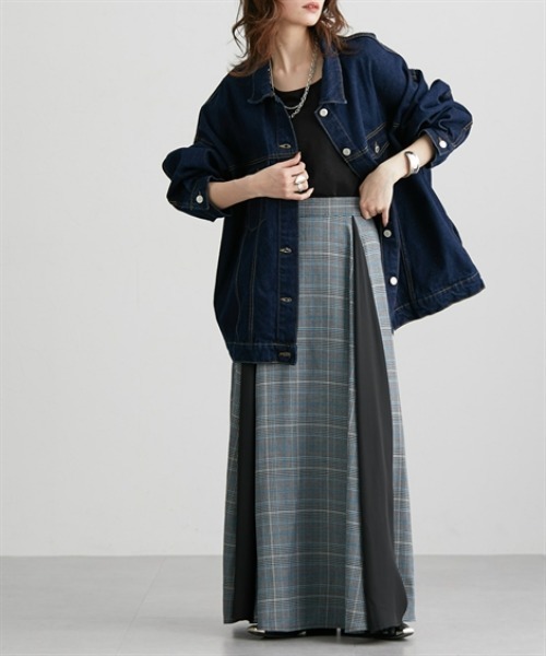 Soiunique（スワユニーク）の「綿１００％オーバーサイズデニムジャケット ［Soiunique］（デニムジャケット・レディース・ブラック/ブルー/インディゴブルー・M）」の20枚目の写真