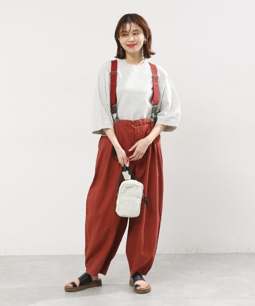 anachronorm リネン サスペンダーボタン シャンブレーパンツ 30 セール】 ヴィンテージリネンサスペンダーパンツ （その他パンツ