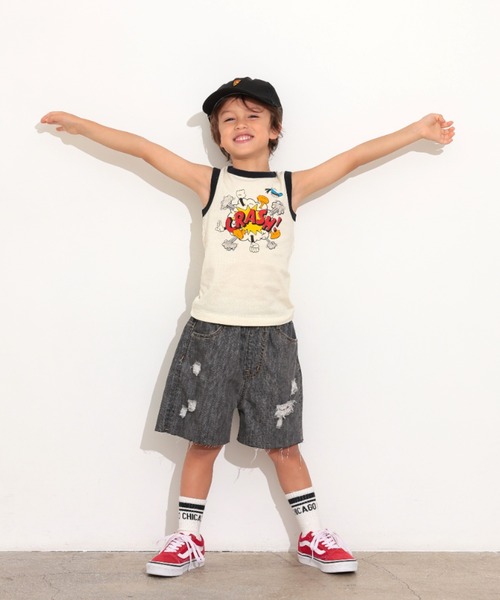 Ocean&Ground（オーシャン&グラウンド）の「NICE FIGHT！ﾌﾟﾘﾝﾄﾀﾝｸﾄｯﾌﾟ（タンクトップ・キッズ・ライトグリーン/レッド/キナリ・80/90/100/110/120/130/140）」の8枚目の写真