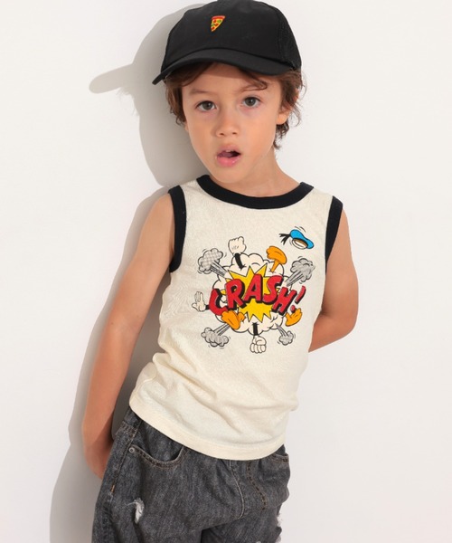 Ocean&Ground（オーシャン&グラウンド）の「NICE FIGHT！ﾌﾟﾘﾝﾄﾀﾝｸﾄｯﾌﾟ（タンクトップ・キッズ・ライトグリーン/レッド/キナリ・80/90/100/110/120/130/140）」の7枚目の写真