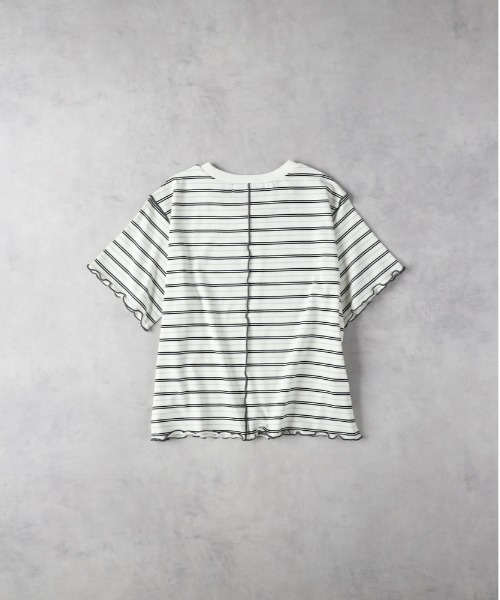 Right-on(ライトオン)の「HONEYSUCKLE ROSE(ハニーサックルローズ)【レディース】マルチボーダー半袖Tシャツ(その他トップス・レディース・グリーン/ネイビー×ホワイト/グレー×ホワイト・M/L)」の14枚目の写真