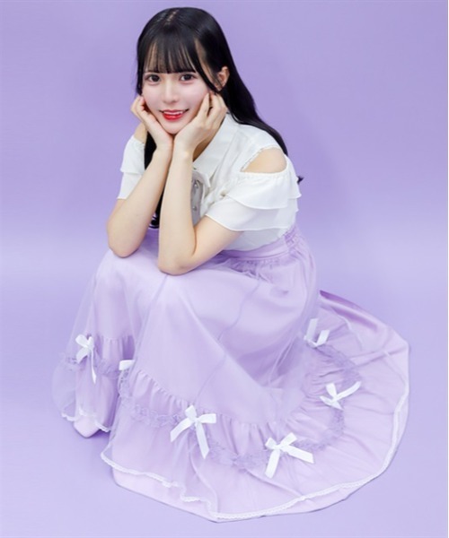 【サマーセット】マーメイドリボン♡ツイン♡チュールポンポン♡パープル 94462050b_100_d_500.jpg