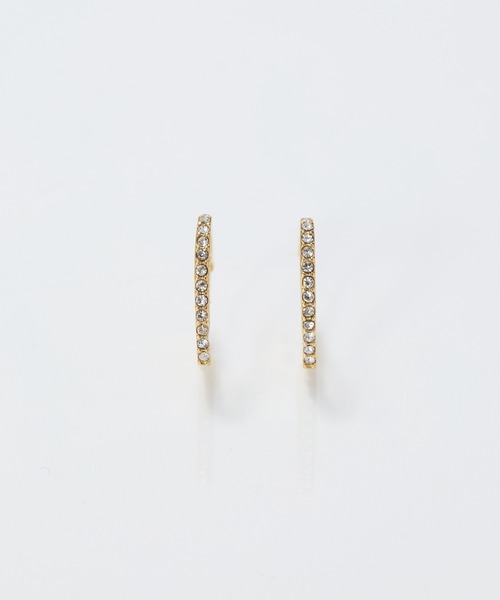 Phoebe（フィービィー）の「【金属アレルギー対応】ワンタッチライナーモチーフビジューフープピアス ハート/星スター（ピアス（両耳用）・レディース・ゴールド系2/シルバー系1/ゴールド系1/シルバー系2・FREE）」の12枚目の写真