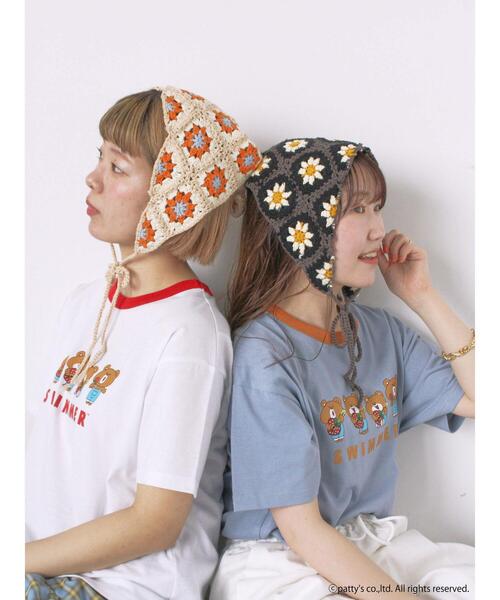 ehka sopo（エヘカソポ）の「【SWIMMER】リンガーTシャツ（Tシャツ/カットソー・レディース・キナリ/サックスブルー/オフホワイト・F）」の5枚目の写真