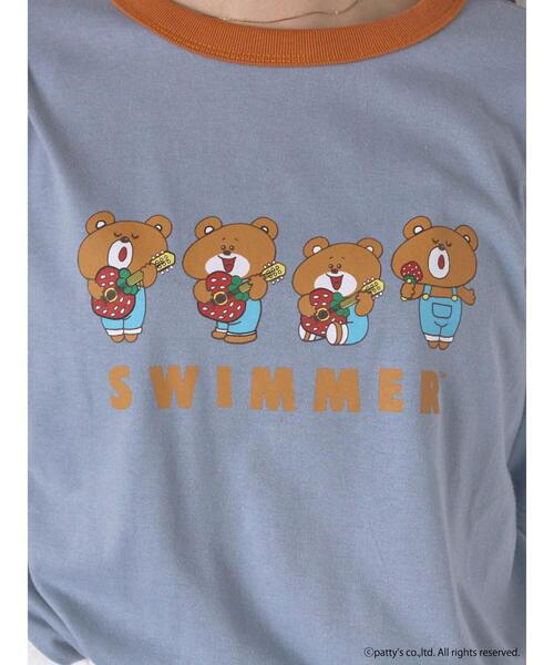 ehka sopo（エヘカソポ）の「【SWIMMER】リンガーTシャツ（Tシャツ/カットソー・レディース・キナリ/サックスブルー/オフホワイト・F）」の12枚目の写真