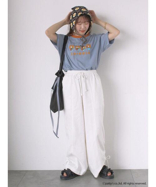 ehka sopo（エヘカソポ）の「【SWIMMER】リンガーTシャツ（Tシャツ/カットソー・レディース・キナリ/サックスブルー/オフホワイト・F）」の14枚目の写真