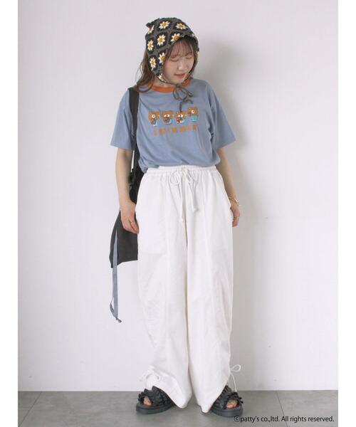 ehka sopo（エヘカソポ）の「【SWIMMER】リンガーTシャツ（Tシャツ/カットソー・レディース・キナリ/サックスブルー/オフホワイト・F）」の15枚目の写真