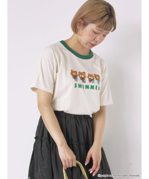 ehka sopo（エヘカソポ）の「【SWIMMER】リンガーTシャツ（Tシャツ/カットソー・レディース・キナリ/サックスブルー/オフホワイト・F）」の19枚目の写真