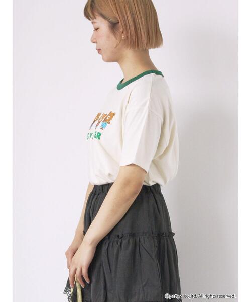 ehka sopo（エヘカソポ）の「【SWIMMER】リンガーTシャツ（Tシャツ/カットソー・レディース・キナリ/サックスブルー/オフホワイト・F）」の21枚目の写真