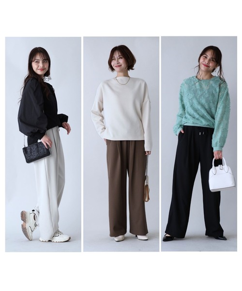 Ehre style（エーレスタイル）の「さっと穿ける♪ゆるリラパンツ（その他パンツ・レディース・アイボリー/ブラウン/ブラック・FREE）」の16枚目の写真